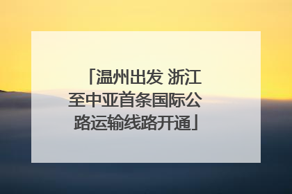温州出发 浙江至中亚首条国际公路运输线路开通
