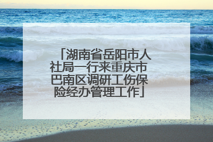 湖南省岳阳市人社局一行来重庆市巴南区调研工伤保险经办管理工作