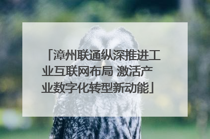 漳州联通纵深推进工业互联网布局 激活产业数字化转型新动能