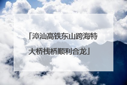 漳汕高铁东山跨海特大桥栈桥顺利合龙