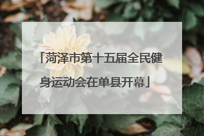 菏泽市第十五届全民健身运动会在单县开幕