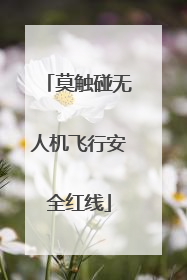 莫触碰无人机飞行安全红线