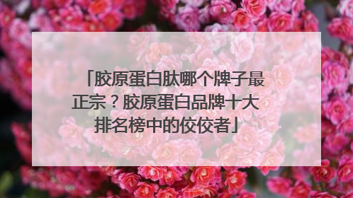 胶原蛋白肽哪个牌子最正宗？胶原蛋白品牌十大排名榜中的佼佼者
