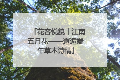 花容悦貌丨江南五月花——邂逅端午草木诗情