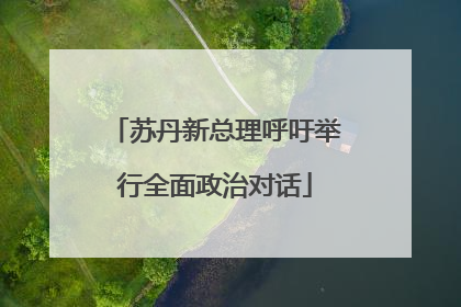 苏丹新总理呼吁举行全面政治对话