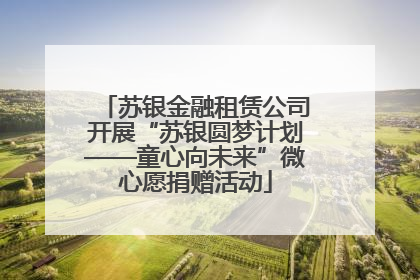 苏银金融租赁公司开展“苏银圆梦计划——童心向未来”微心愿捐赠活动