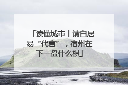 读懂城市丨请白居易“代言”，宿州在下一盘什么棋