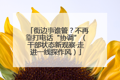 街边事谁管？不再靠打电话“协调”（干部状态新观察·走进一线探作风）