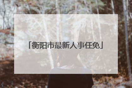 衡阳市最新人事任免