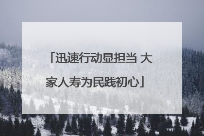迅速行动显担当 大家人寿为民践初心