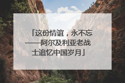 这份情谊，永不忘——阿尔及利亚老战士追忆中国岁月