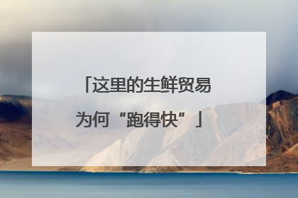 这里的生鲜贸易为何“跑得快”