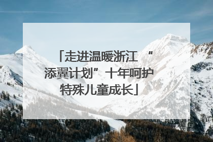 走进温暖浙江 “添翼计划”十年呵护特殊儿童成长