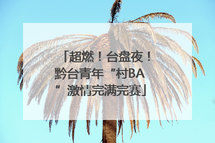 超燃！台盘夜！黔台青年“村BA”激情完满完赛