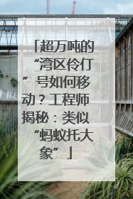 超万吨的“湾区伶仃”号如何移动？工程师揭秘：类似“蚂蚁托大象”