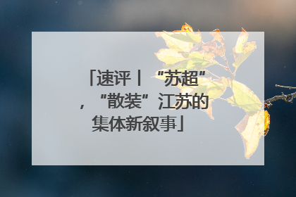 速评丨“苏超”，“散装”江苏的集体新叙事