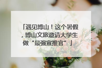 遇见博山！这个暑假，博山文旅邀请大学生做“最强宣推官”