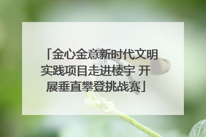 金心金意新时代文明实践项目走进楼宇 开展垂直攀登挑战赛