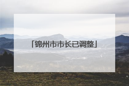 锦州市市长已调整