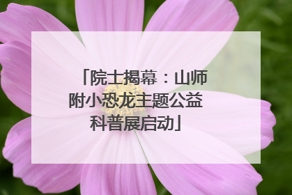 院士揭幕：山师附小恐龙主题公益科普展启动