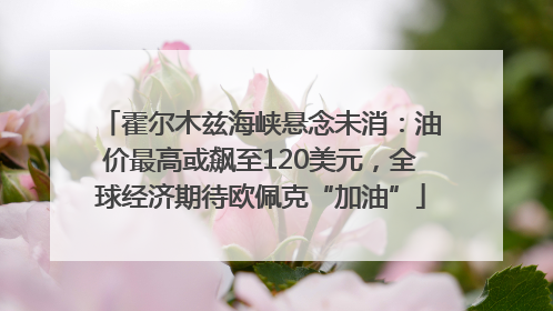 霍尔木兹海峡悬念未消：油价最高或飙至120美元，全球经济期待欧佩克“加油”