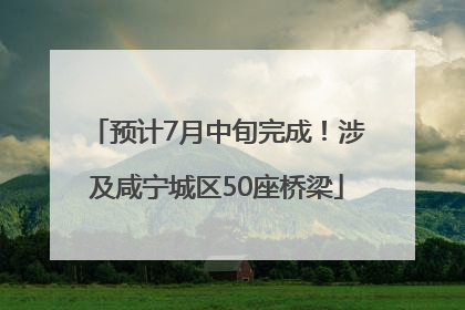 预计7月中旬完成！涉及咸宁城区50座桥梁