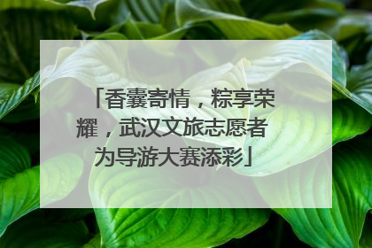 香囊寄情，粽享荣耀，武汉文旅志愿者为导游大赛添彩