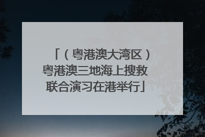 （粤港澳大湾区）粤港澳三地海上搜救联合演习在港举行