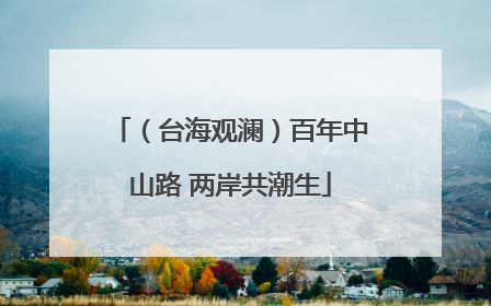 （台海观澜）百年中山路 两岸共潮生