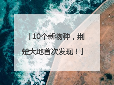 10个新物种，荆楚大地首次发现！