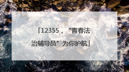 12355，“青春法治辅导员”为你护航