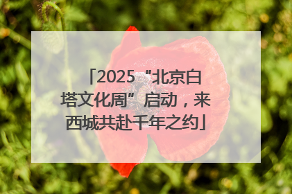 2025“北京白塔文化周”启动，来西城共赴千年之约
