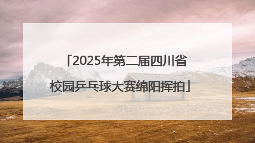 2025年第二届四川省校园乒乓球大赛绵阳挥拍