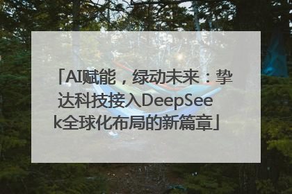AI赋能，绿动未来：挚达科技接入DeepSeek全球化布局的新篇章